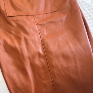 Rue21 Orange/ Tan Leather Joggers